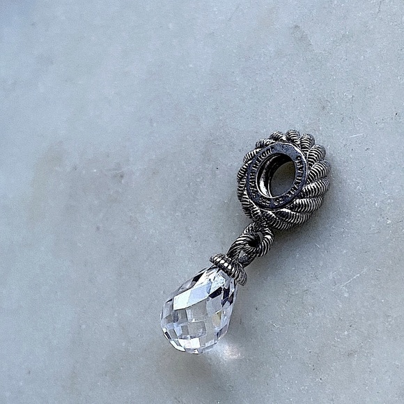 Judith Ripka Sterling silver and clear crystal charm - Picture 1 of 3